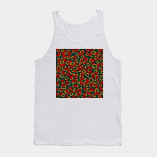 red and mustard cheetah print Tank Top